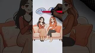 Tag a friend like this if you have one ️#art #shorts #friends #tag#trending #friendship#artbytahera