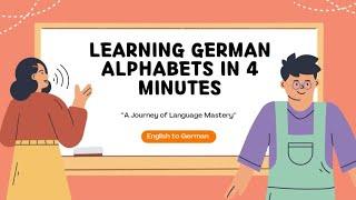 German Alphabet Learning || Zero to Hero Speaking German Language part 01