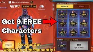 How to Get 9 FREE Characters | Limited Time & Permanent Runner's Barracks in Cod Mobile 2024