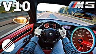 700HP BMW M5 E60 V10 BI-KOMPRESSOR TOP SPEED DRIVE ON GERMAN AUTOBAHN 