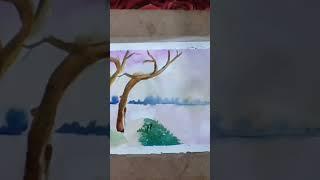 water color landscape  #newvideo #painting #howtodraw #watercolor #art #composition