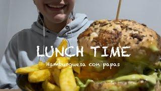 Asmr comiendo Hamburguesa con papas | NELA ASMR 🫐