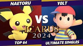 ICARUS 2024 - NaetorU (Pichu) Vs. y0lT (Ness, Yoshi) Smash Ultimate - SSBU