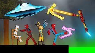 Super Heroes Saves People From Alien Team on Acid Sea in People Playground