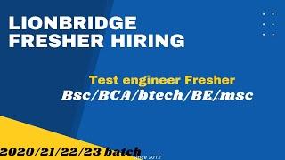 lionbridge Fresher recruitment 2023 Hiring Fresher Test Engineer #jobsforfreshers #automation