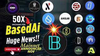  BasedAI Mainnet Launch: Could This Be a 100x Opportunity? Price Prediction & Major Updates!