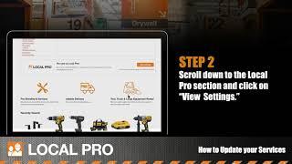 Local Pro – How To Update Your Services