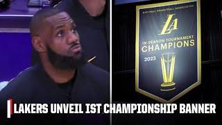 Los Angeles Lakers unveil banner for the first-ever NBA In-Season tournament championship 