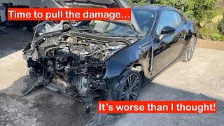 Pulling the damage on my wrecked BRZ/GT86 - it’s worse than I thought