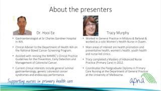 National Bowel Cancer Screening Program: Webinar for nurses working in general practice