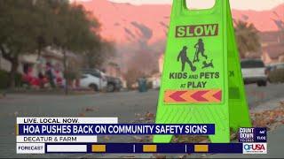 HOA pushes back on community safety signs in the northwest Las Vegas valley