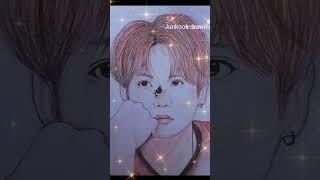 How to draw BTS Jungkook colourfulllll drawing#정국 그림#saniya art class