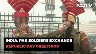 BSF, Pakistan Army Exchange Sweets At Attari-Wagah Border On 73rd Republic Day