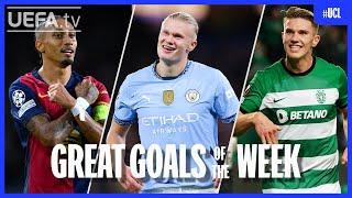 #UCL Great Goals Matchday 3 | Raphinha, Haaland, Gyökeres