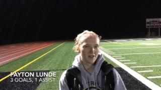 Video: Payton Lunde's hat trick leads Meridian girls' soccer to playoff win