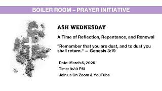 5.3.2025 Ash Wednesday, Wed 8.30 pm