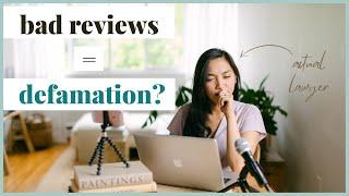 When is a Bad Review Defamation... and what to do about it (LIVE)