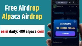 Free Airdrop 2024 | Free Alpaca Airdrop| New Airdrop Earning |  Online income