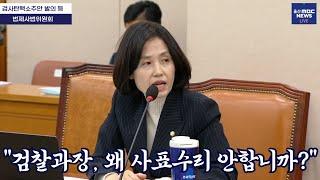 박은정 의원의 일침! "지난 번 사표는 사표쑈입니까?" - 법제사법위원회(2024.11.27)