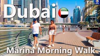 Dubai Marina Morning Walking Tour 4K