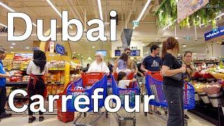 Dubai [4K] Carrefour Hypermarket, Mall of Emirates Walking Tour 