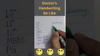 Transformation of doctors handwriting is a bit , doctors handwriting, #shorts #youtubeshorts