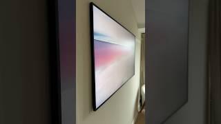 Samsung’s 65 INCH FRAME ️ Art TV wall mounted. #samsung #qled #qledtv #samsungtv