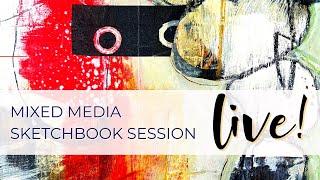 Mixed Media Sketchbook Session LIVE - June 16, 2023 #liveart #abstractpainting #arttutorial #bebrave