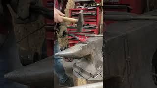 Blacksmithing- forging double leaf hooks #blacksmith #art #history #forge #craftsman #fire