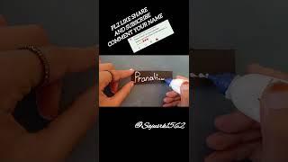 PranaliName with glue and glitter #calligraphy #art #viralvideo #youtubeshorts