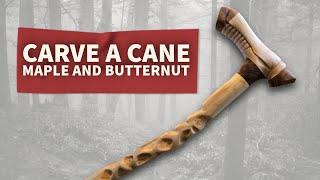 LEARN TO CARVE A WALKING STICK or CANE