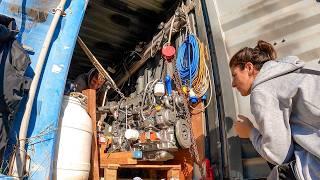 15 Years Abandoned, Now 100 Episodes Restored: Engine Alignment Troubles on Our €1 Sailboat