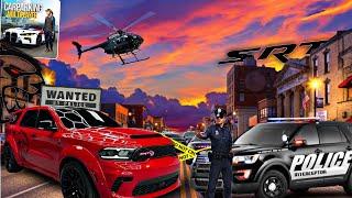 I RAN FROM THE POLICE IN MY HELLCAT DURANGO! (FIRST DAY OUT OF JAIL) CAR PARKING MULTIPLAYER