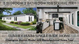 LUXURY 16x80 Single Wide Manufactured Home Mobile Home Tour