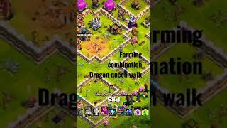 farming attack combination dragon queen walk#clashofclans #shortvideo