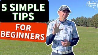 HOW TO HIT A GOLF BALL FOR BEGINNERS - Aussie Golf Pros Top 5 Simple Golf Tips
