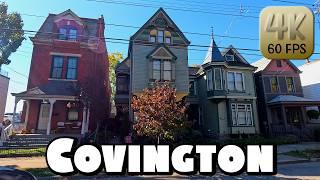 Driving Around Downtown Covington, Kentucky in 4k Video