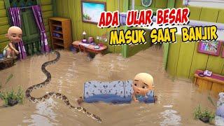 ada Ular Besar saat Banjir masuk ke Rumah Upin ipin , ipin senang ! GTA Lucu