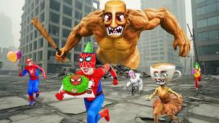 Spider-Man Team VS Brainrot Team in Birthday Cake Fight! | Spider-Man: Into The Spider-Verse 2025