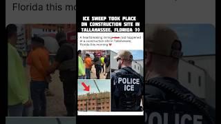 ICE Sweeps at construction site in Tallahassee Florida ￼ #shorts #foocommunity #lamigra