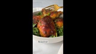 This is the juiciest 6 ingredient yogurt marinated chicken (recipe in description)
