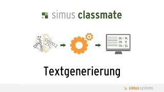 Textgenerierung aus technischen Daten mit simus classmate