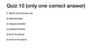 Plant Physiology: Lecture 10: Quiz