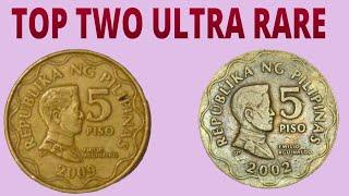 TOP Two Ultra rare Philippines 5 PISO WORTH A MILLION DOLLARS