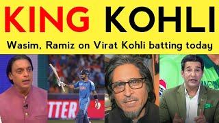 wasim akram on virat kohli | pak media on virat kohli 84 vs aus | wasim akram on india win