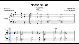 Noche de Paz Partitura de Piano Nivel Medio