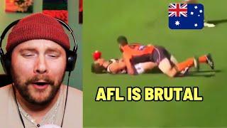 Canadian Reacts to AFL biggest hits but they get increasingly harder