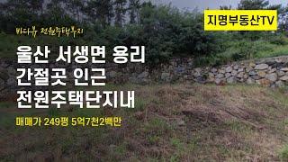 서생면 용리 바다뷰 전원주택부지 매매, 부산인근 바다뷰 전원주택 부지 매매,울산시 서생 전원주택부지