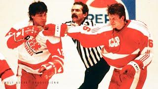 CANADA VS USSR BENCH CLEARING BRAWL | WJC 1987 Canada - USSR Game Review