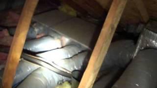 HVAC Duct work and TV Antenna in our Attic